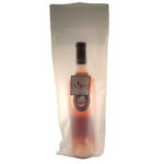 Giftpack - semi-transparent plastic bag with logo & handles for easy carrying of the bottle.